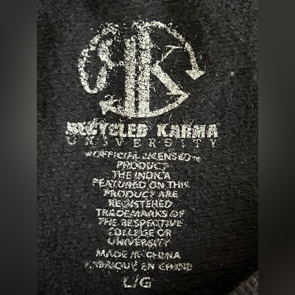 Wisconsin Badgers Long Sleeve Crewneck with Rhinestones | Recycled Karma | M/L - Picture 9 of 15